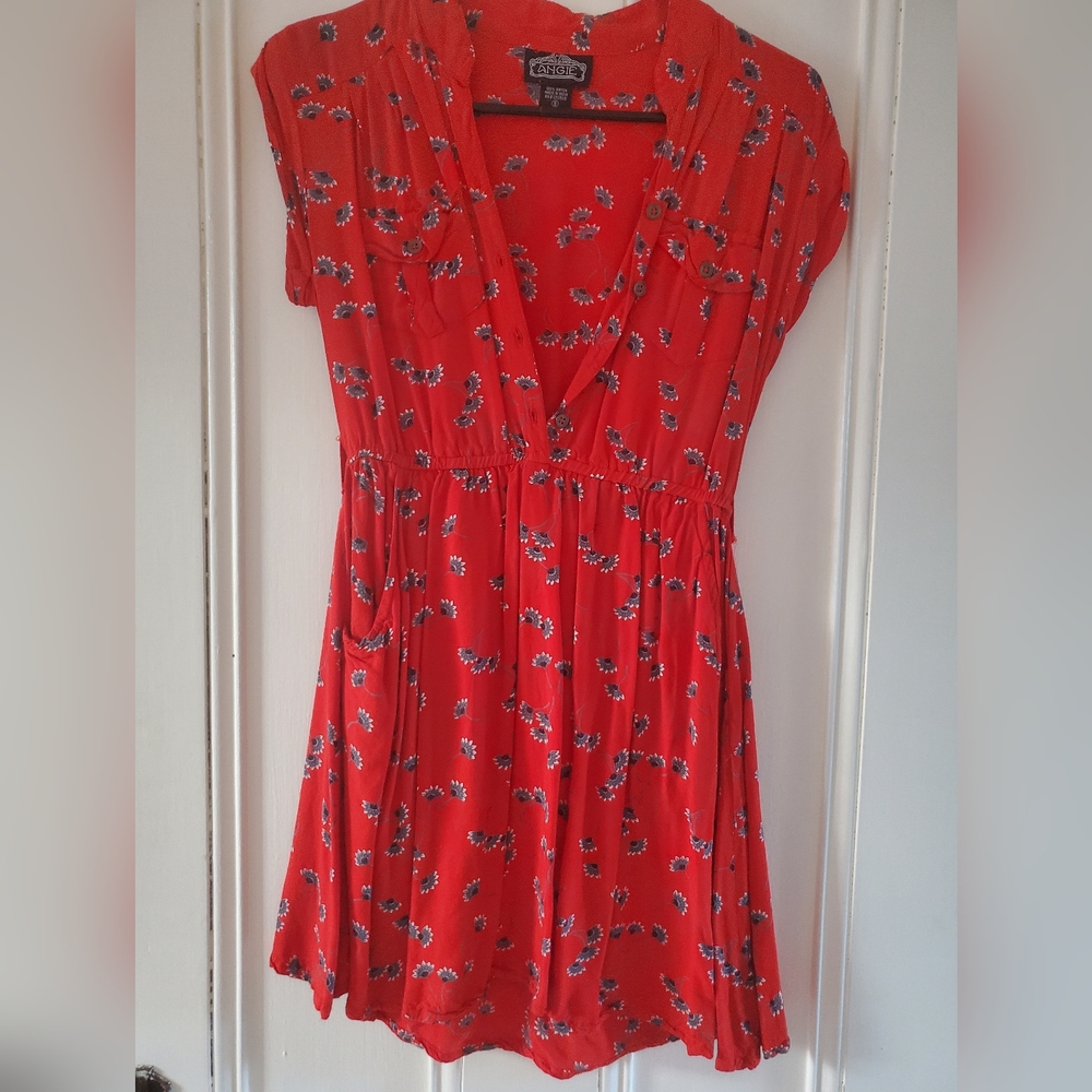 Angie red dress with pockets